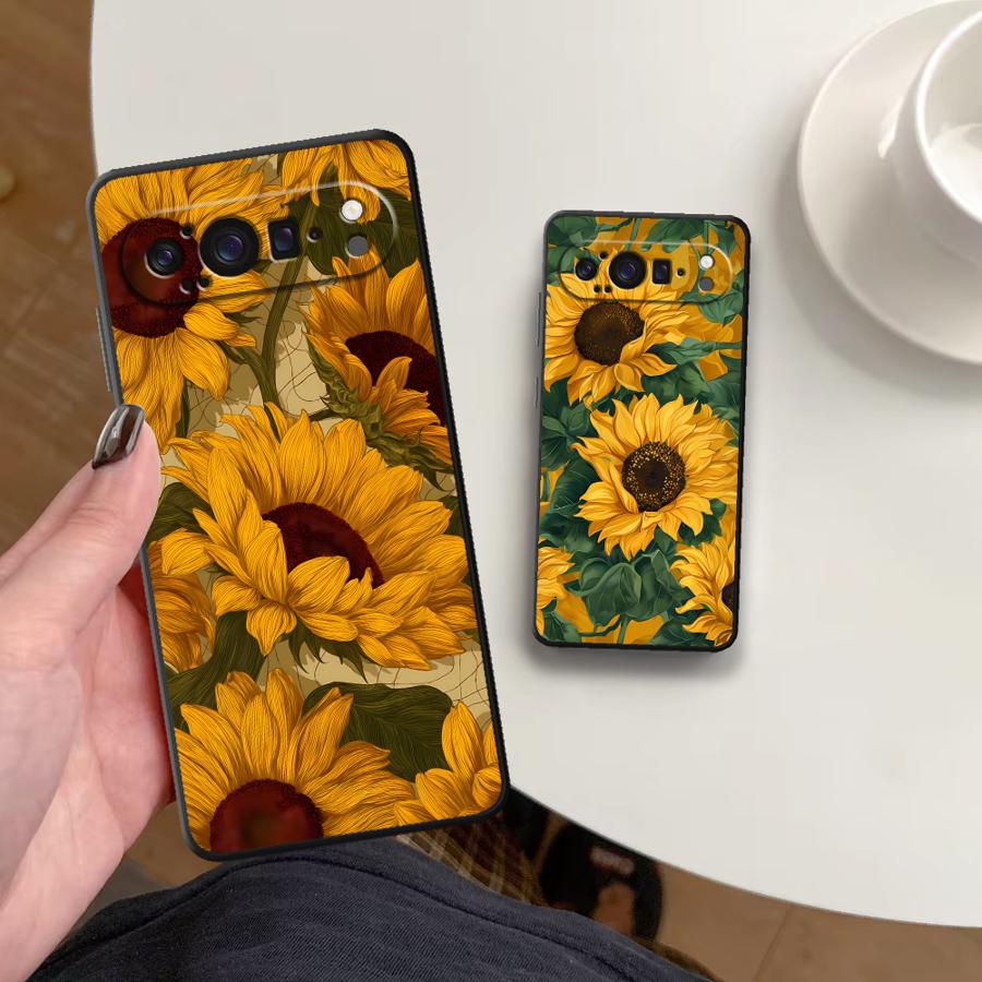 Google Pixel 9 Pro - Ayçiçeği Deniz Funda Telefon Kılıfı Google