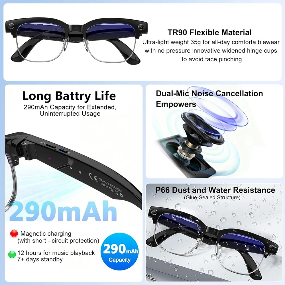 4K Akıllı Yapay Zeka Gözlüğü 8 - Smart Glasses Lens incelemesi ve fiyatı