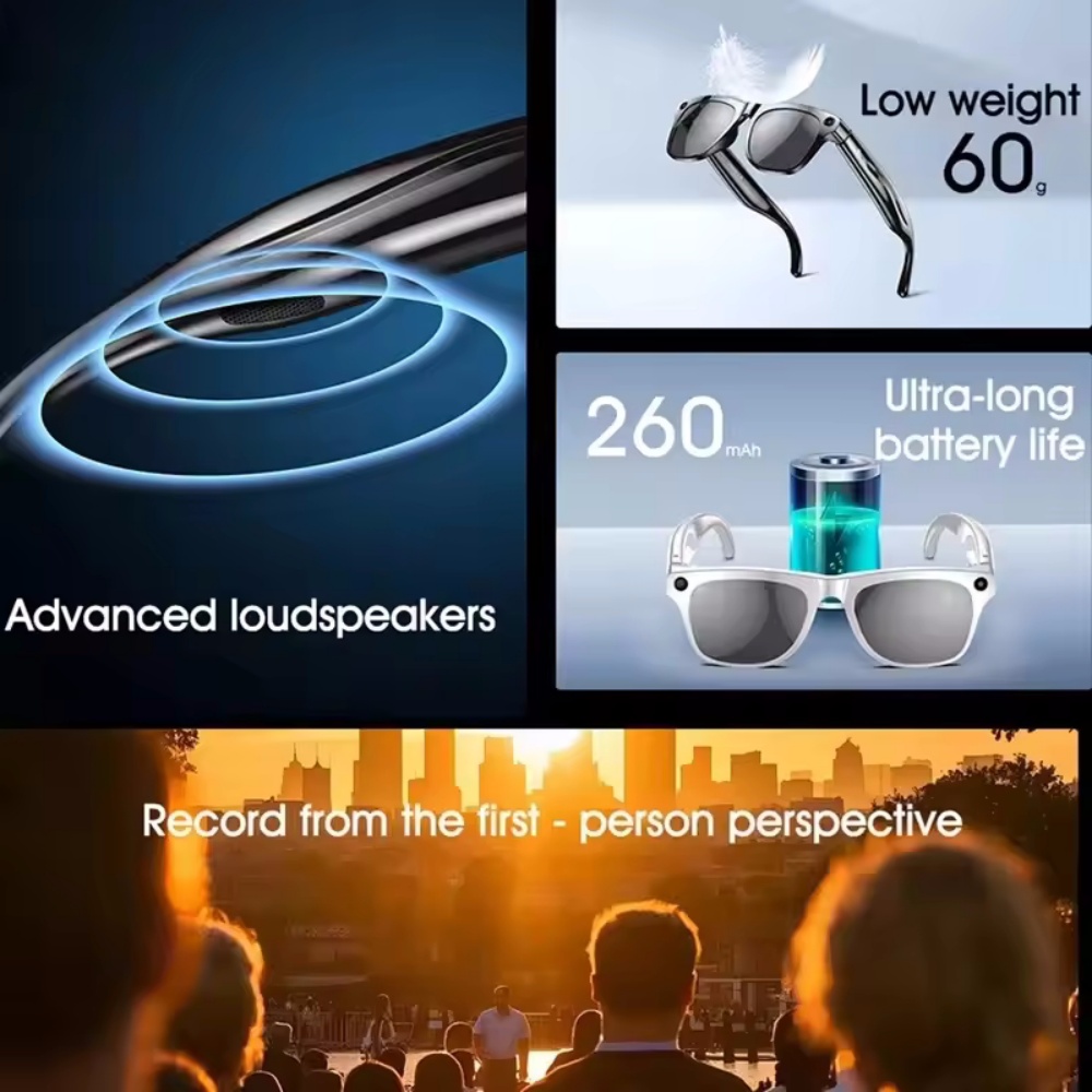 Akıllı Gözlük AI Kamera HD Giy - Smart Glasses Lens incelemesi ve fiyatı